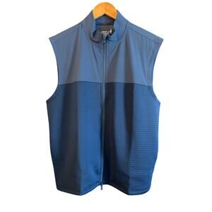 Johnnie-O | Blue Culbertson Performance Mixed Media Vest Golf Vest | Medium